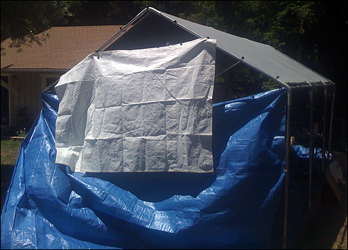 People tarp Costco shelters in their front yard all the time